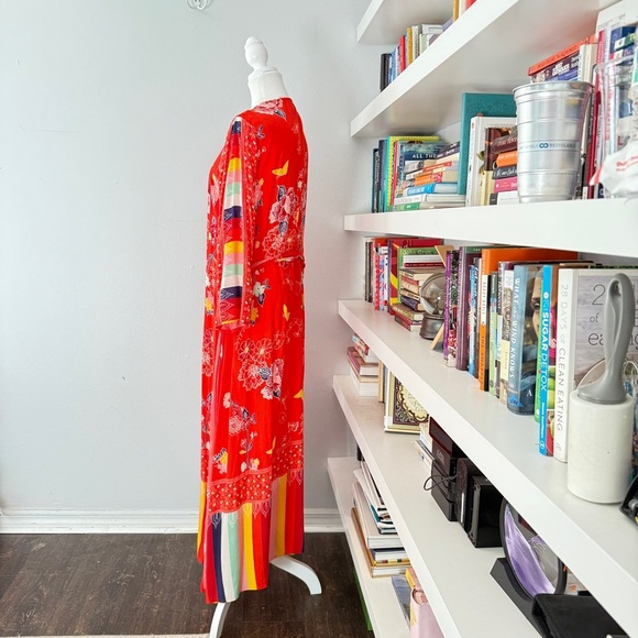 Cleobella Red Patterned Robe - Picture 4 of 14